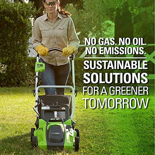 Greenworks 40V 16" Cordless Electric Lawn Mower, 4.0Ah Battery and Charger Included - Image 2