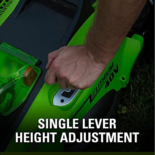 Greenworks 40V 16" Cordless Electric Lawn Mower, 4.0Ah Battery and Charger Included - Image 4